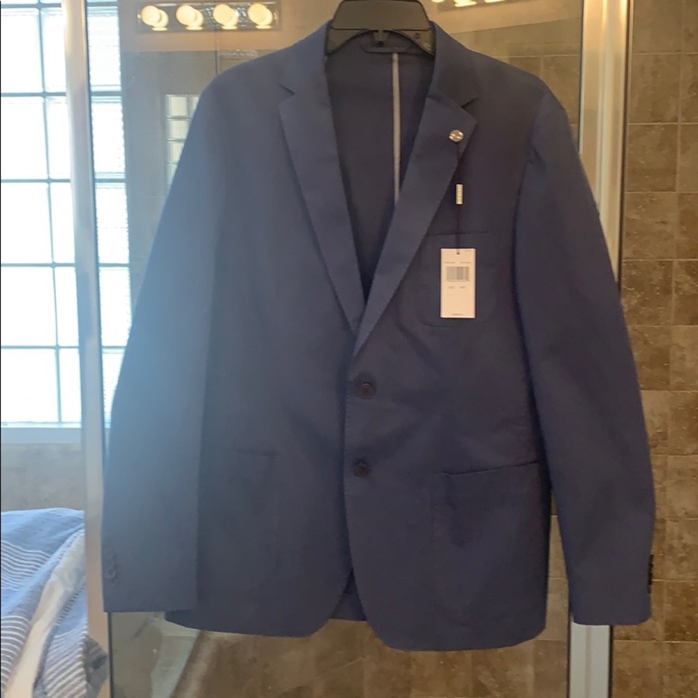 NWT Michael Kors blue blazer size 42R slim fit